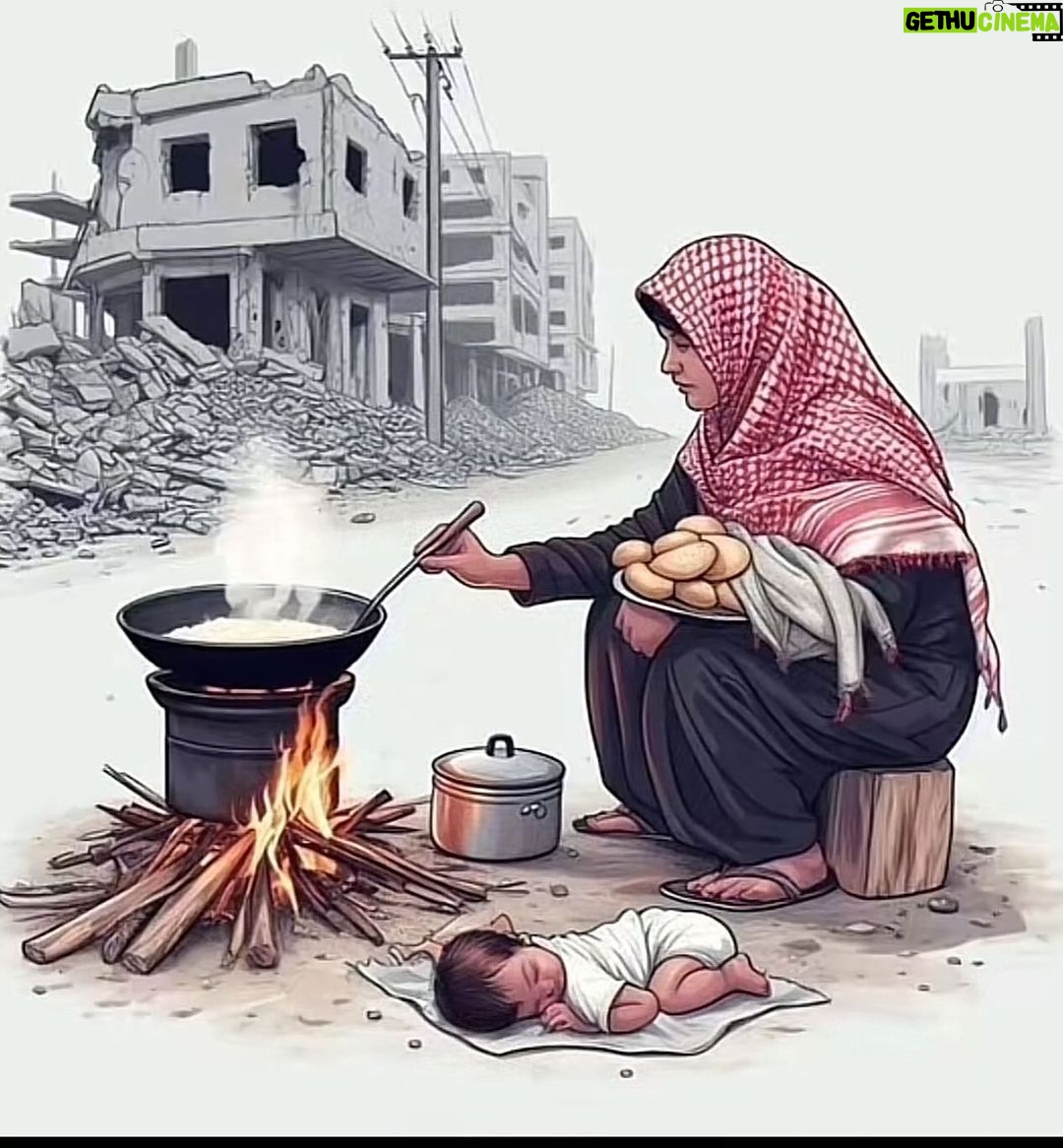Armeena Khan Instagram - A mother making pretend food for her baby. This is 2024 people, where little babies are starving while we watch helplessly, I am so ashamed. 💔💔