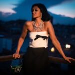 Arwa Gouda Instagram - #Love from the Venetian rooftops .. #dress and #bag @maisonvalentino #jewelry DOGE PALACE’s #Colombian #emerald and natural #yellow #diamond #necklace, inspired by the 14th century #Venetian intricate #gothic #architecture of the city hosting its 79th #Cinema #Film #Festival created by the genius @alessio_boschi_jewels #photographer @johannaberghorn #styling @youmnamoustafa #arwagouda #اروى_جودة #mahyarqajar #venicefilmfestival #venicefilmfestival2022 #uniquejewelery #art #artpiece #italy #egypt #venice #fashion Venice, Italy