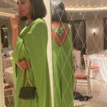 Arwa Gouda Instagram - #dress and #bag by @maisonvalentino #jewellery @alessio_boschi_jewels #stylist @youmnamoustafa #photographer @anumphotography 💚 swipe left for details of the The FOUR RIVERS #necklace, which sets over 345 #carats of #Paraiba and is an hommage to the #Navona Square, the impressive #aquamarine and #opal ring #FONTANA DEL MORO ( the moor fountain) designed by genius @alessio_boschi_jewels #art #artpiece #uniquejewelry #mahyarqajar #venicefilmfestival #venicefilmfestival2022 #fashion The St. Regis Venice