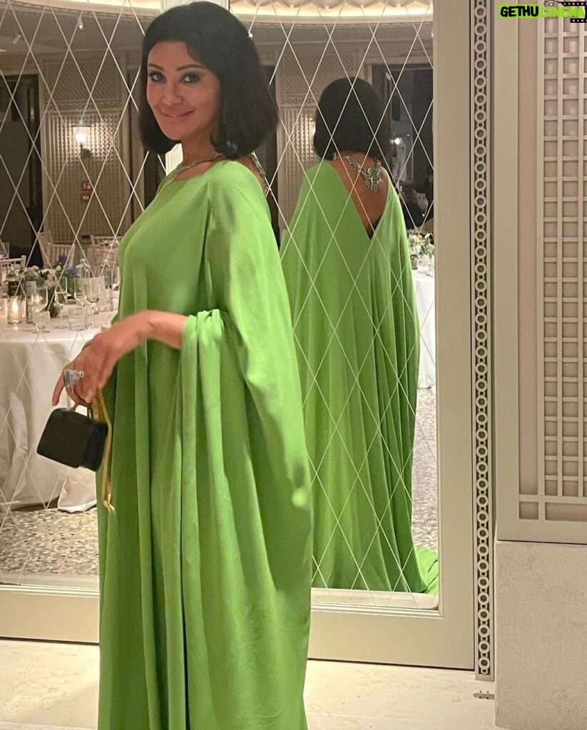 Arwa Gouda Instagram - More #loVe from #venice #styled by @youmnamoustafa #dress @maisonvalentino #jewelry The FOUR RIVERS #necklace, over 345 carats of Paraiba and is an hommage to the #Navona Square, and the #aquamarine #ring FONTANA DEL MORO ( the moor fountain) @alessio_boschi_jewels #mobilephotography #arwa #arwagouda #venicefilmfestival #cinema #italy #egypt #venicefilmfestival2022 #uniquejewelry #art #artpiece #fashion The St. Regis Venice