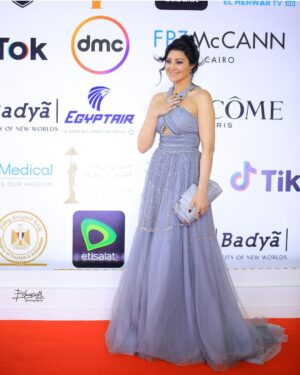 Arwa Gouda Instagram - #dress @maisonsaedi 
#jewelry @glamour.jewellery 
#clutch @sandandlily 
#hair @alfredandmina 
#photography @bassam_ramadan_photography