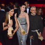 Arwa Gouda Instagram - سعيدة جداً بتكريمي في #أيام_القاهرة_للدراما_العربية عن دوري في مسلسل #حرب_اهلية.. شكراً للاستاذ @gamal.eladl.10 لإختياري للدور و المخرج الرائع استاذ @samehabdulaziz و المؤلف @ahmd1adel و شكر خاص جداً لملكة الدراما @youssra اللي لولا مساندتها الدائمة لي ما كنتش اجرء اني اجسد دور فريدة و طبعاً @basselkhaiatofficial المبدع اللي اداءه كان بيدفعني اني امثل احسن في المشاهد اللي بتجمعني بيه.. شكر لكل الجمهور اللي صوتلي من الوطن العربي.. #styling @youmnamoustafa #dress @hanyelbehairyhautecouture #hair @saeedashraf00_ @alamode.salon #makeup @ahmedelkhawaga1 #jewelry @glamour.jewellery Cairo Opera House