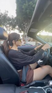 Ashu Reddy Instagram - One life!! One car.. Mustaaaang!!❤️ #ashureddy #missingmycar #firstlove #mustang #motorhead #carlovers #throwback #Vegas #longdrive #USA ⭐️