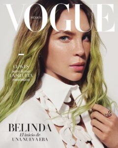 Belinda Instagram - El movimiento de su cabello lo dice todo: #Belinda se reinventó. Al unísono, su ahora melena verde desprende una melodía visual, una sinfonía de color y luz. “Este cambio ha sido un renacer para mí”, confiesa a Vogue con una sonrisa al tiempo que refleja una audacia que va más allá de la estética. Este verde no es solo un cambio de tonalidad, también es el preludio de una nueva era artística. Entre corridos coquettes y sueños surrealistas, la embajadora de @theofficialpandora y la artista que definió a distintas generaciones muestra que, a veces, tu lado más vulnerable puede ser el más fuerte. Este mes de abril, llega a la portada de Vogue México, lista para abrazar el cambio y la promesa de la reinvención. Para ella, esta es una nueva era. Fotografía: @emmanuelsmonsalve Realización: @praymoses.studio Entrevista: @victoradrianespinosa Peinado: @_antonalexander Maquillaje: @gusbortolotti Digitalización: Juan Azpiri/Spora Head of Editorial Content: @karlamartinezdesalas