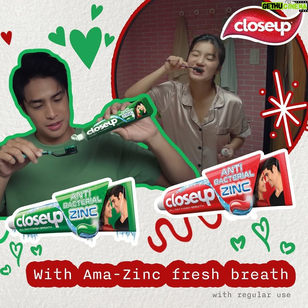 Belle Mariano Instagram - Still, still, so happy with how our closeup music video were received by people! ❤️ You all deserve to have your own romcom moment din! Just make a move and #DareToGetCloser siyempre dapat with Ama-zinc fresh breath! (With regular use) Happy valentine’s day, guys! Watch muna our pampakilig videos on @closeupph ‘s Facebook and Youtube pages :) #DareToGetCloser #closeupRomComIRL