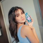 Belle Mariano Instagram - I'd just like to share this with you. I feel like there's really something magical about how @juicy_cologne‘s 'Up, Up, and Away' scent has become my daily mood booster. 💙💙 Just like my comfort food, this scent lifts my energy and takes me to a different level of joy and confidence. Every time I use this, I'm reminded to embrace the beauty around me and rise above any challenges. It's amazing how a simple scent can have such a powerful impact on our mindset. You should try it too and share with me your favorite Juicy Cologne scents!💖💖