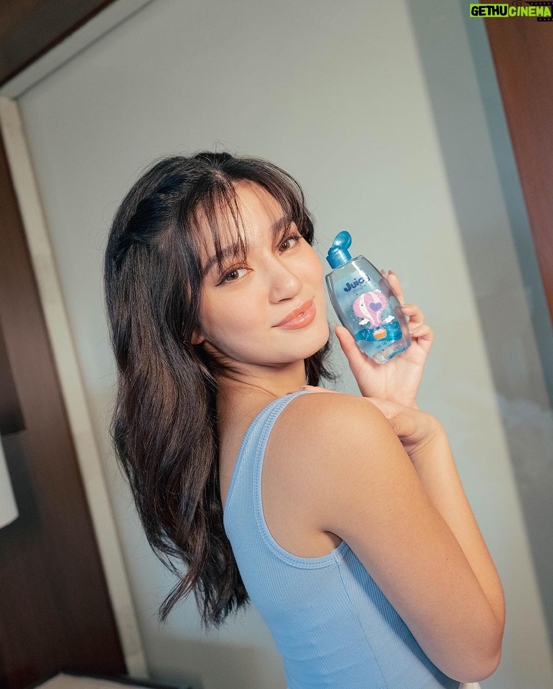 Belle Mariano Instagram - I'd just like to share this with you. I feel like there's really something magical about how @juicy_cologneโs 'Up, Up, and Away' scent has become my daily mood booster. ๐๐ Just like my comfort food, this scent lifts my energy and takes me to a different level of joy and confidence. Every time I use this, I'm reminded to embrace the beauty around me and rise above any challenges. It's amazing how a simple scent can have such a powerful impact on our mindset. You should try it too and share with me your favorite Juicy Cologne scents!๐๐