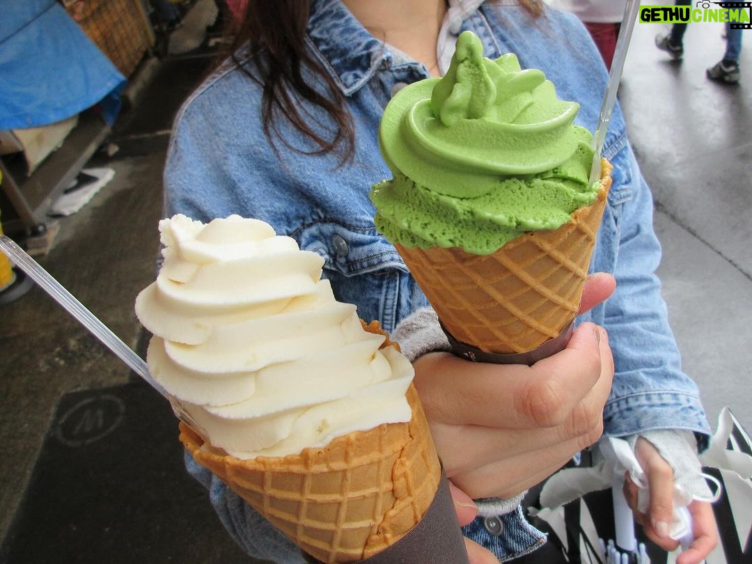 Belle Mariano Instagram - matcha & peach 🍦