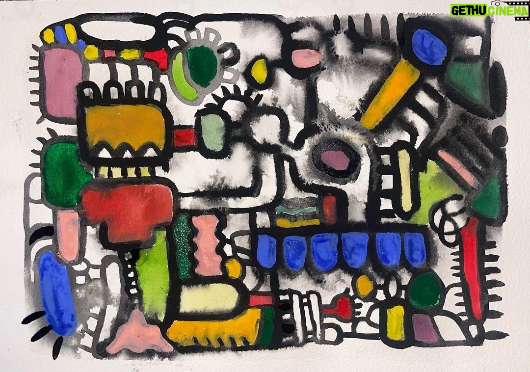 Berta Vázquez Instagram - “ Adís Abeba “ Gouache + watercolor 🩸 26 x 36 cm
