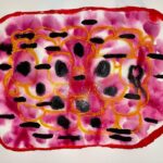 Berta Vázquez Instagram – A kiss for my lover 
watercolor 45’5 x 61 cm