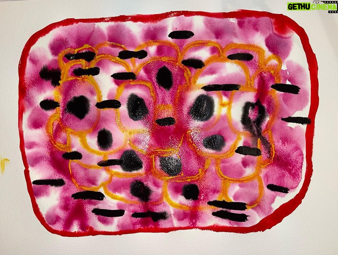Berta Vázquez Instagram - A kiss for my lover watercolor 45’5 x 61 cm