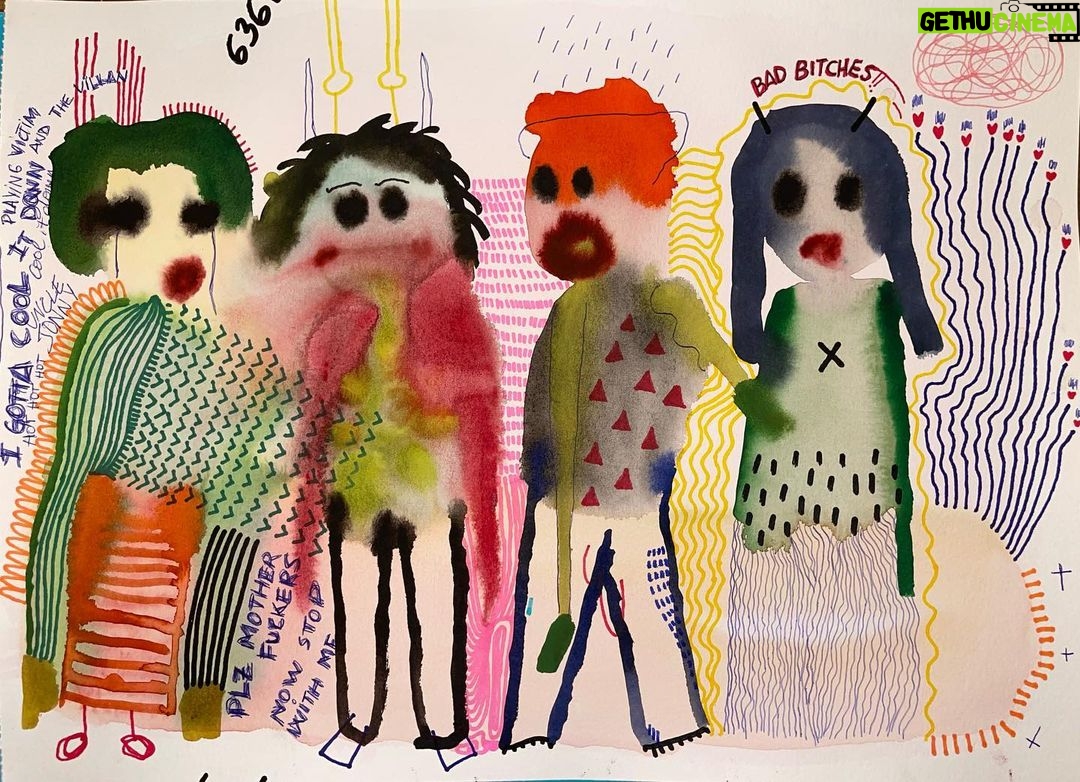 Berta Vázquez Instagram - BAD BITCHES Watercolor / Marker / Pen on paper