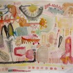 Berta Vázquez Instagram - ‘ Sweet dreams or a beautiful nightmare ‘ 57 x 74 cm Watercolor
