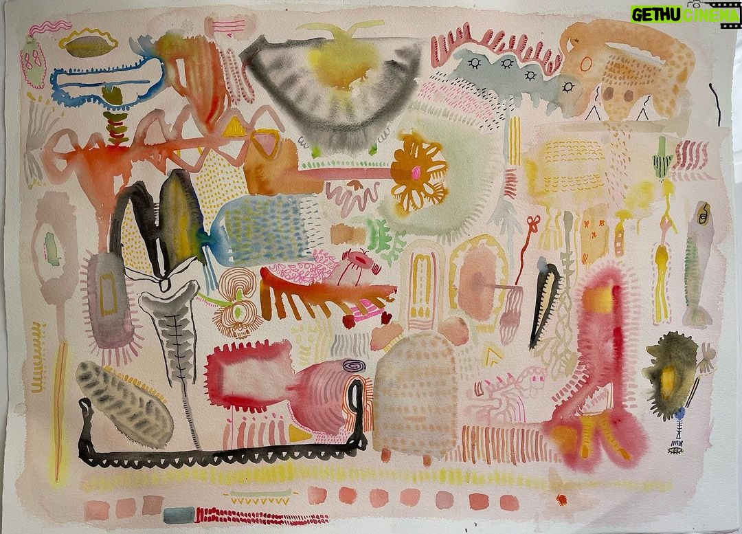 Berta Vázquez Instagram - ‘ Sweet dreams or a beautiful nightmare ‘ 57 x 74 cm Watercolor