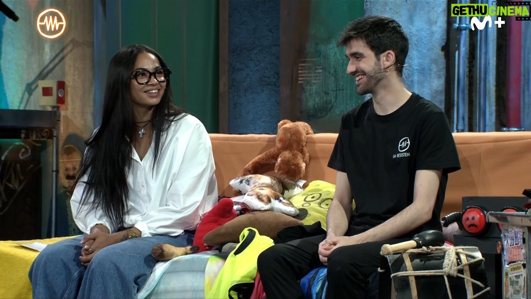 Berta Vázquez Instagram - ⚡️ Hemos estado en @laresistencia con @lalotenorio_ presentando nuestra peli con @primevideoes pero aquí se ha hablado de muchas otras cosas… Gracias @davidbroncano y al programa! 🤍