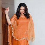 Bhavana Instagram - 🍊🍊🍊 Orange is the happiest color -Frank Sinatra Outfit @rehanabasheerofficial Photography @akshaykumar_photography Earrings @pureallure.in #Bhavana #BhavanaMenon #MrsJune6