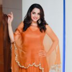 Bhavana Instagram - 🍊🍊🍊 Orange is the happiest color -Frank Sinatra Outfit @rehanabasheerofficial Photography @akshaykumar_photography Earrings @pureallure.in #Bhavana #BhavanaMenon #MrsJune6
