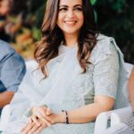 Bhavana Instagram - 🩵🩵🦋🩵🩵 Outfit @t.and.msignature 📸 @shabeerzyed_photography & @pranavraaaj Hair @jeenamakeupartist Stylist @sabarinathk_ Earrings @keyaa_by_kartika #Bhavana #BhavanaMenon #Mrsjune6