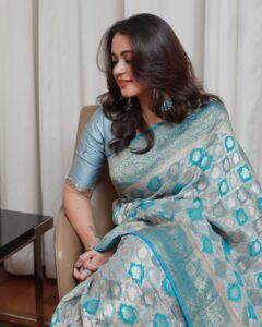 Bhavana Instagram - 💙 Saree @kanchivaram.in Earrings @pureallure.in Photography @akshaykumar_photography Styling @sabarinathk_ #Bhavana #Bhavanamenon #MrsJune6