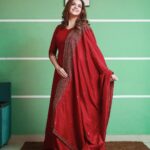 Bhavana Instagram - 🌹❣️ Outfit @t.and.msignature Earrings @m.o.dsignature Styling @sabarinathk_ 📸 @pranavraaaj #Bhavana #BhavanaMenon #Mrsjune6