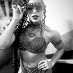 Bianca Crawford Instagram - Royal Rumble BTS #ESTofWWE Gear Made by : ME