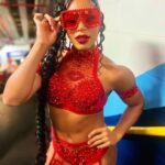 Bianca Crawford Instagram - Royal Rumble BTS #ESTofWWE Gear Made by : ME