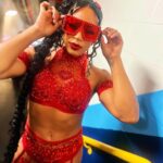 Bianca Crawford Instagram - Royal Rumble BTS #ESTofWWE Gear Made by : ME
