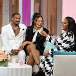 Bianca Crawford Instagram - We were so excited to come back!!! Thank you @sherrishowtv for having us today! I love how we all matched!!!! #Sherrishowtv Make sure you catch Love & WWE Bianca & Montez this Friday, Feb 2nd on @hulu #LOVEandWWE 📸: @andrewwerner Glam: @bfabulous1