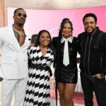 Bianca Crawford Instagram - We were so excited to come back!!! Thank you @sherrishowtv for having us today! I love how we all matched!!!! #Sherrishowtv Make sure you catch Love & WWE Bianca & Montez this Friday, Feb 2nd on @hulu #LOVEandWWE 📸: @andrewwerner Glam: @bfabulous1