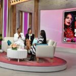 Bianca Crawford Instagram - We were so excited to come back!!! Thank you @sherrishowtv for having us today! I love how we all matched!!!! #Sherrishowtv Make sure you catch Love & WWE Bianca & Montez this Friday, Feb 2nd on @hulu #LOVEandWWE 📸: @andrewwerner Glam: @bfabulous1