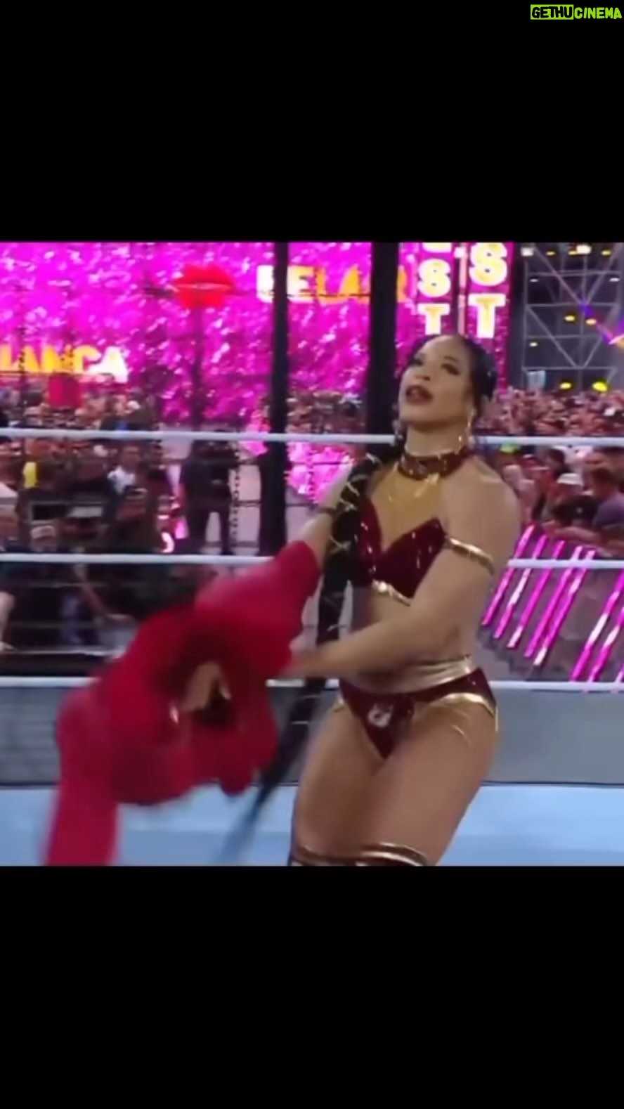 Bianca Crawford Instagram - I’m impressive as hell. But I get it… I’m just too smooth with it… I just make it look so easy. 😬 It ain’t ova’. #ESTofWWE #EliminationChamber Oh yeah, and I bet Tiffy keep her lol funky hands to herself next time. 👋🏾 Edit: @belairscharm Gear: MADE BY ME!