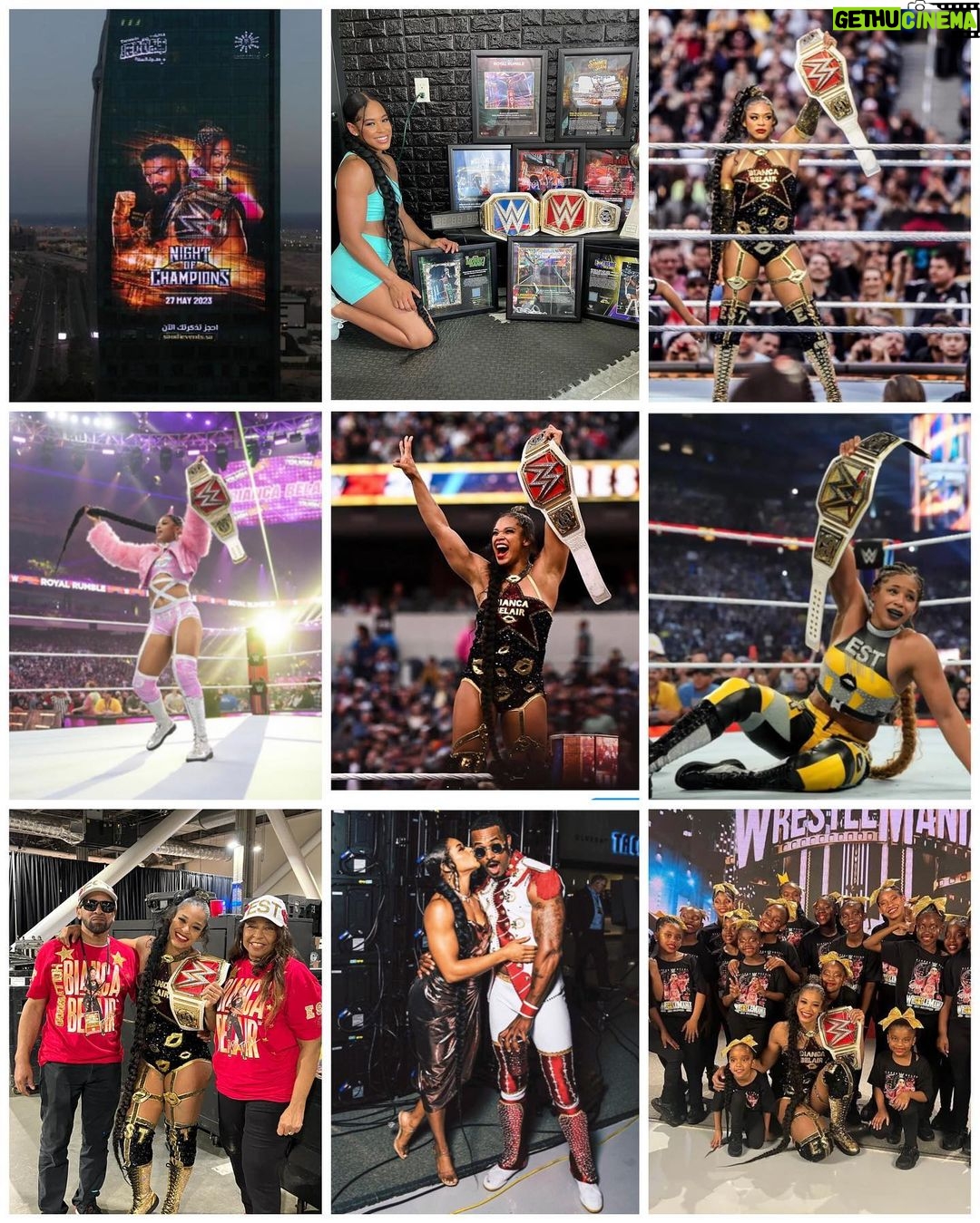 Bianca Crawford Instagram - 2023. The fact that I couldn’t fit everything that has happened this year into 10 slides is wild! But the biggEST things to me is becoming the longEST reigning RAW Women’s Champion of all time, going 3-peat at #wrESTleMania, and somehow ending up with a reality series on @hulu 2-2-24 with my homie, my lover, my bestfriend @montezfordwwe 2024 keep that same energy #ESTofWWE