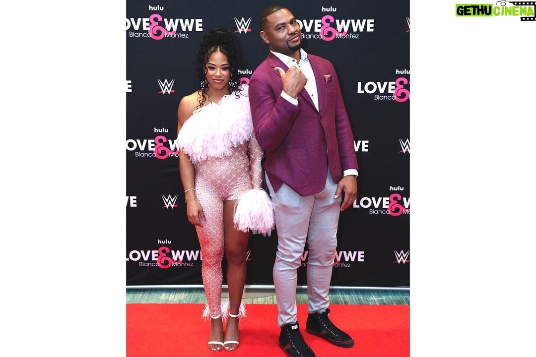 Bianca Crawford Instagram - Family. I wish I could post and thank every single person individually that came out to the Love & WWE Bianca & Montez Premiere! We are so blessed and thankful! Catch all episodes Feb 2nd on @hulu #LOVEandWWE