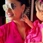 Bipasha Basu Instagram – Twinning with my mini 🩷🧿