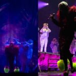 Björk Instagram - thanks for tonight zürich! musicians : @viibraflutes @bergurth @manudelagomusic @katiebuckleyharpist bjork dress @kevingermanier silver dress @coperni white bodysuit @hectos headpieces @james.t.merry musicians outfits @balmain hair @olivierschawalder @johnvialhair musicians hair @tomikono_wig makeup @isshehungry styling @eddagud photos @santiagraphy Zürich, Switzerland