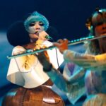 Björk Instagram - thanks for tonight Leipzig! musicians : @viibraflutes @bergurth @manudelagomusic @katiebuckleyharpist bjork wood sculpture outfit @zomer.official @xylomancia_ dress @kwkbykaykwok headpieces @james.t.merry sphæra dress @irisvanherpen musicians outfits @balmain hair @johnvialhair musicians hair @tomikono_wig makeup @isshehungry styling @eddagud photos @santiagraphy Leipzig, Germany
