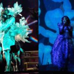 Björk Instagram - thanks for tonight Hamburg! musicians : @viibraflutes @bergurth @manudelagomusic @katiebuckleyharpist bjork outfit @noirkeininomiya headpieces @james.t.merry sphæra dress @irisvanherpen musicians outfits @balmain hair pieces @tomikono_wig makeup @isshehungry styling @eddagud photos @santiagraphy Hamburg, Germany