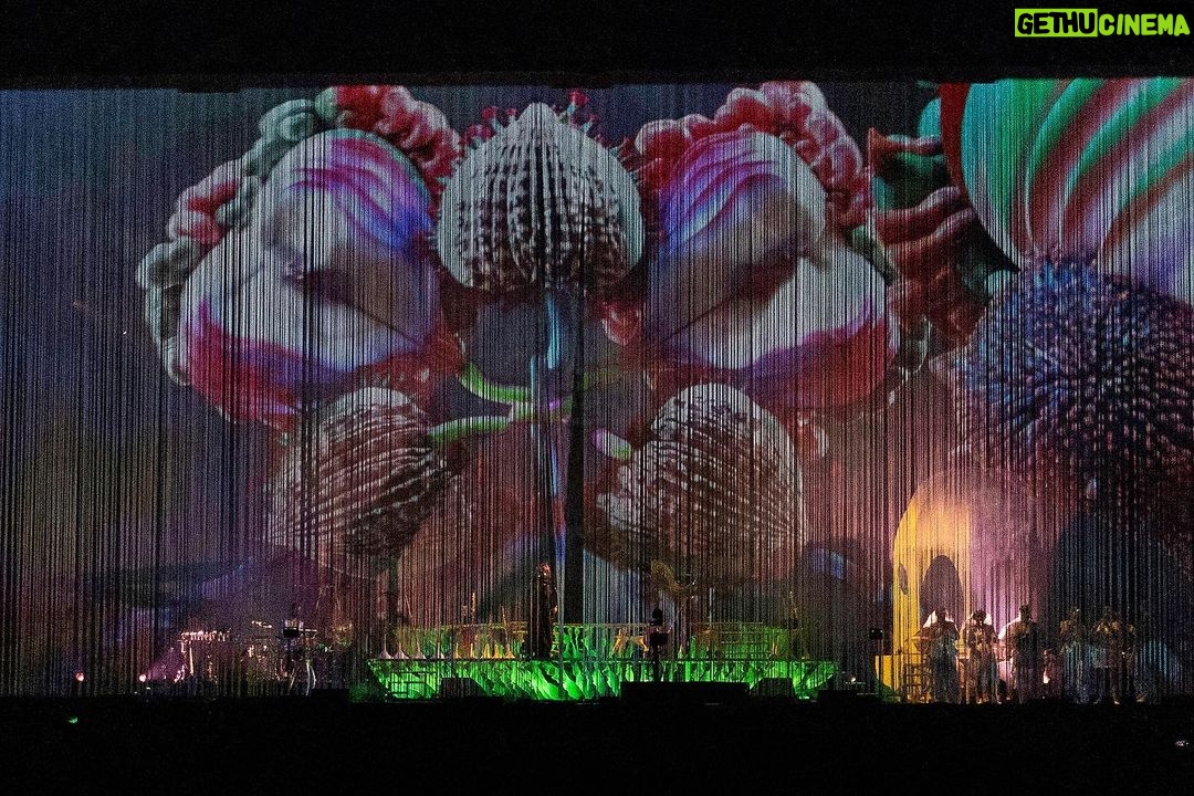 Björk Instagram - thanks for tonight kraków! musicians : @viibraflutes @bergurth @manudelagomusic @katiebuckleyharpist bjork outfit @maison_kimhekim headpieces @james.t.merry vinyl top @vaquera.nyc shoes @driesvannoten sphæra dress @irisvanherpen musicians outfits @balmain hair pieces @tomikono_wig makeup @isshehungry styling @eddagud photos @santiagraphy Kraków