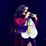 Björk Instagram – so proud to receive this award !!
i would like to thank OLI ( one little independent ) who have taken care of me since i was a teenager.
so touched to be amongst them UK indies …….
i would like to thank my cornucopia production live crew once again :
derek birkett , peter van der velde , bergur þórisson , david levy , john gale , bruno poet , tobias gremmler , lucrecia martel , chiara stephensson , richard white , james merry , edda guðmundsdóttir , rosamari llagostera , heimir sverrison , margrét bjarnadóttir , isshehungry , andrew gallimore , steve jones , santiago felipe
thank you
@onelittleindierecords @aim_uk
bjork dress @richardmalone
anthurium flower @loewe
mask @james.t.merry
makeup @andrewgallimakeup
hair @danieldyer72
manicure @suki_nailz
styling @eddagud
photos @santiagraphy Roundhouse