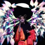 Björk Instagram - thank you madrid for a beautiful evening ! musicians : @viibraflutes @bergurth @manudelagomusic @katiebuckleyharpist bjork dress @stinarand headpieces @james.t.merry leggings @vanebon shoes @maisonmargiela  encore outfit @irisvanherpen musicians outfits @balmain hair pieces @tomikono_wig makeup @isshehungry styling @eddagud photos @santiagraphy