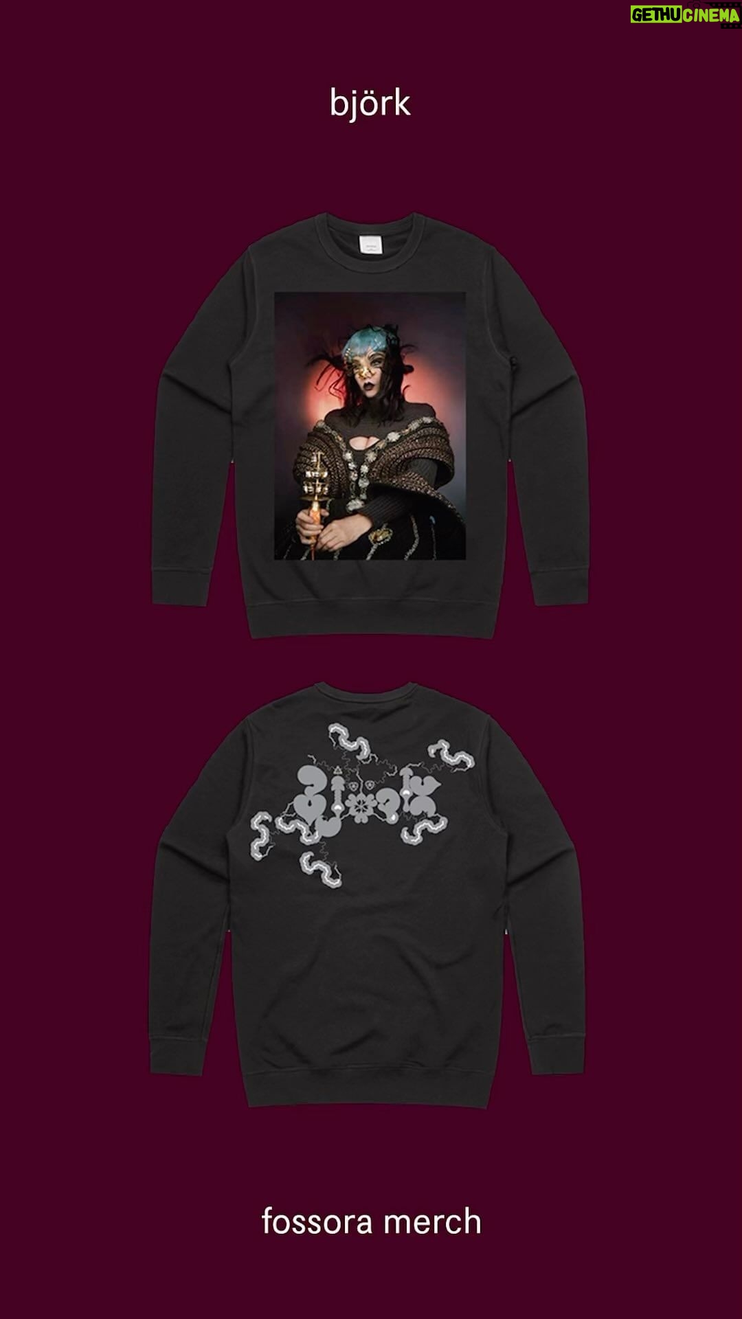 Björk Instagram - fossora merch is now available through link in bio