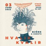 Björk Instagram - join us for a day of music, solidarity and artistic expression as we gather for a cause close to our hearts . the event is organised to raise awareness for the 207 fin whales that will be hunted this summer, and to urge the icelandic government to immediately end the killing of whales @hvalavinir x @smekkleysa_sm artwork and graphic design by @styngvi Reykjavík, Iceland