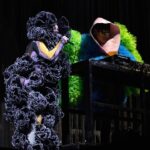 Björk Instagram - thank you tokyo for a great evening and thank you @kasimyn for joining us ! musicians @viibraflutes , @bergurth , @manudelagomusic , @katiebuckleyharpist , @kasimyn choir : @utabito_zanmai_samady photos @santiagraphy björk outfits @noirkeininomiya printed bodysuit @thorastefansdottir kas outfit @tomokoizumi all band outfits @balmain all headpieces @james.t.merry all hairpieces @tomikono_wig makeup @isshehungry styling @eddagud