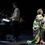 Björk Instagram - thanks for tonight tokyo ! conductor @bjarnifrimann orchestra : muroya strings headpiece @james.t.merry björk costume dress @delcoreofficial @danieldelcore bjarni outfit @__obsess__ hair @tomikono_wig makeup @isshehungry styling @eddagud photos @santiagraphy Tokyo, Japan