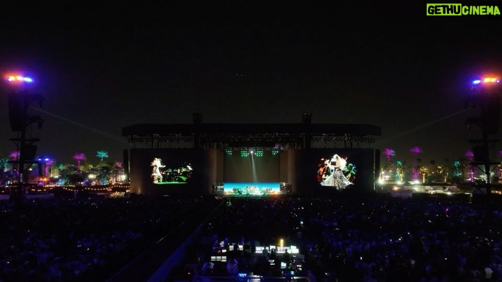 Björk Instagram - @coachella conductor @bjarnifrimann orchestra : hollywood string ensemble drone light performance by @studio.drift @dronestories.show @twofiftyk @novaskystories björk team creative direction : @bjork , @james.t.merry