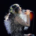 Björk Instagram - thank you @coachella for a wonderful evening !! conductor @bjarnifrimann orchestra : hollywood string ensemble björk dresses @noirkeininomiya headpiece @james.t.merry latex slip dresses @xvenusprototypex bodysuit @solangel hairpiece @tomikono_wig makeup @isshehungry bjarni frimann wearing @jonnycotastudio styling @eddagud mask design & 3D sculpt @james.t.merry mask production @secca_kanazawa 3D printing support by DMM.make mask technical direction @suganokaoru producer : reiko kunieda photos @santiagraphy