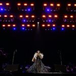 Björk Instagram - thank you @coachella for a wonderful evening !! conductor @bjarnifrimann orchestra : hollywood string ensemble björk dresses @noirkeininomiya headpiece @james.t.merry latex slip dresses @xvenusprototypex bodysuit @solangel hairpiece @tomikono_wig makeup @isshehungry bjarni frimann wearing @jonnycotastudio styling @eddagud mask design & 3D sculpt @james.t.merry mask production @secca_kanazawa 3D printing support by DMM.make mask technical direction @suganokaoru producer : reiko kunieda photos @santiagraphy