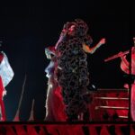 Björk Instagram - thank you tokyo for a great evening and thank you @kasimyn for joining us ! musicians @viibraflutes , @bergurth , @manudelagomusic , @katiebuckleyharpist , @kasimyn choir : @utabito_zanmai_samady photos @santiagraphy björk outfits @noirkeininomiya printed bodysuit @thorastefansdottir kas outfit @tomokoizumi all band outfits @balmain all headpieces @james.t.merry all hairpieces @tomikono_wig makeup @isshehungry styling @eddagud