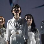Björk Instagram - thank you tokyo for a great evening and thank you @kasimyn for joining us ! musicians @viibraflutes , @bergurth , @manudelagomusic , @katiebuckleyharpist , @kasimyn choir : @utabito_zanmai_samady photos @santiagraphy björk outfits @noirkeininomiya printed bodysuit @thorastefansdottir kas outfit @tomokoizumi all band outfits @balmain all headpieces @james.t.merry all hairpieces @tomikono_wig makeup @isshehungry styling @eddagud