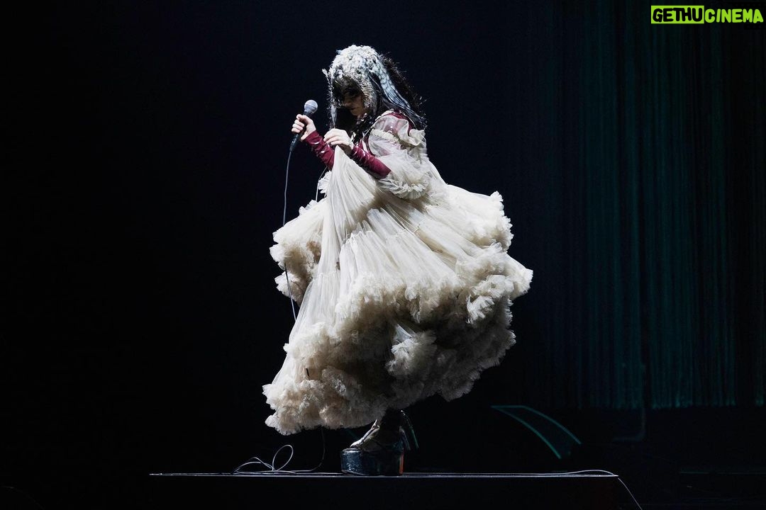 Björk Instagram - thanks for tonight tokyo and thank you @kasimyn for joining us ! musicians @viibraflutes , @bergurth , @manudelagomusic , @katiebuckleyharpist , @kasimyn choir : samady björk outfits @noirkeininomiya kas outfit @tomokoizumi all band outfits @balmain all headpieces @james.t.merry all hairpieces @tomikono_wig makeup @isshehungry styling @eddagud photos @santiagraphy